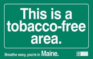 tobacco free area sign
